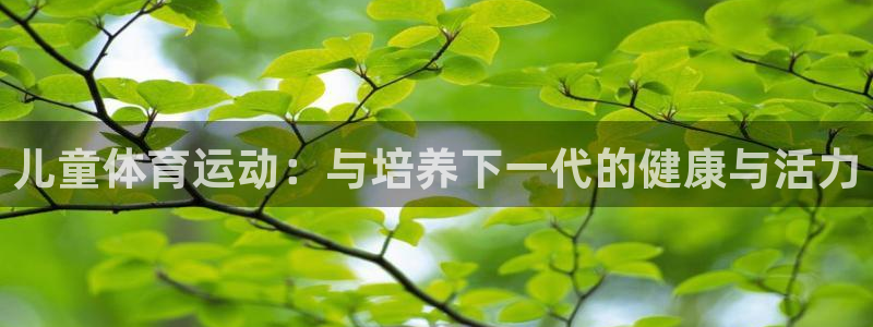 谈球吧：儿童体育运动：与培养下一代的健康与活力