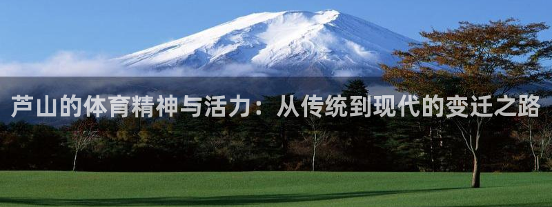 谈球吧体育：芦山的体育精神与活力：从传统到现代的变迁之路