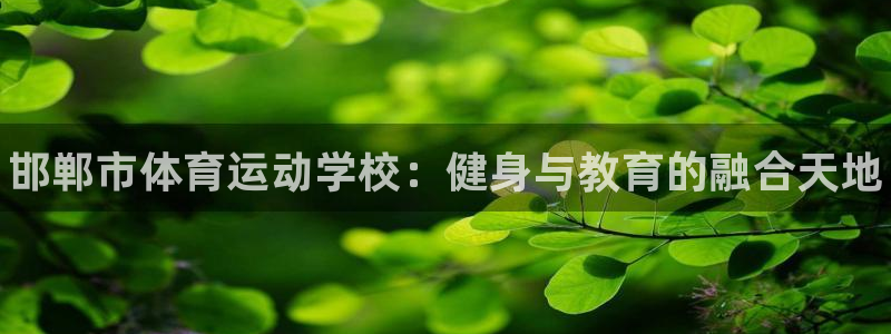 谈球吧体育官网：邯郸市体育运动学校：健身与教育的融合天地