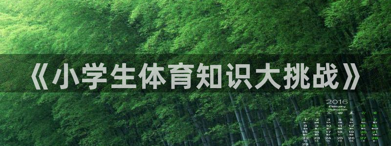 谈球吧体育：《小学生体育知识大挑战》